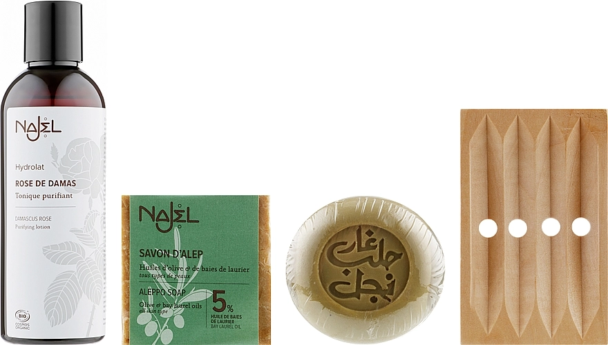 Najel Набір (soap/190g + soap/100g + water/200ml + soap/dish/1pie) - фото N2