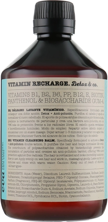 Eva Professional Витаминный антиоксидандный шампунь Vitamin Recharge Detox - фото N3