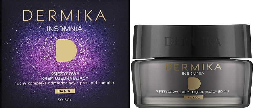 Dermika Зміцнювальний крем для обличчя 50-60+ Insomnia Moon Firming Cream - фото N2