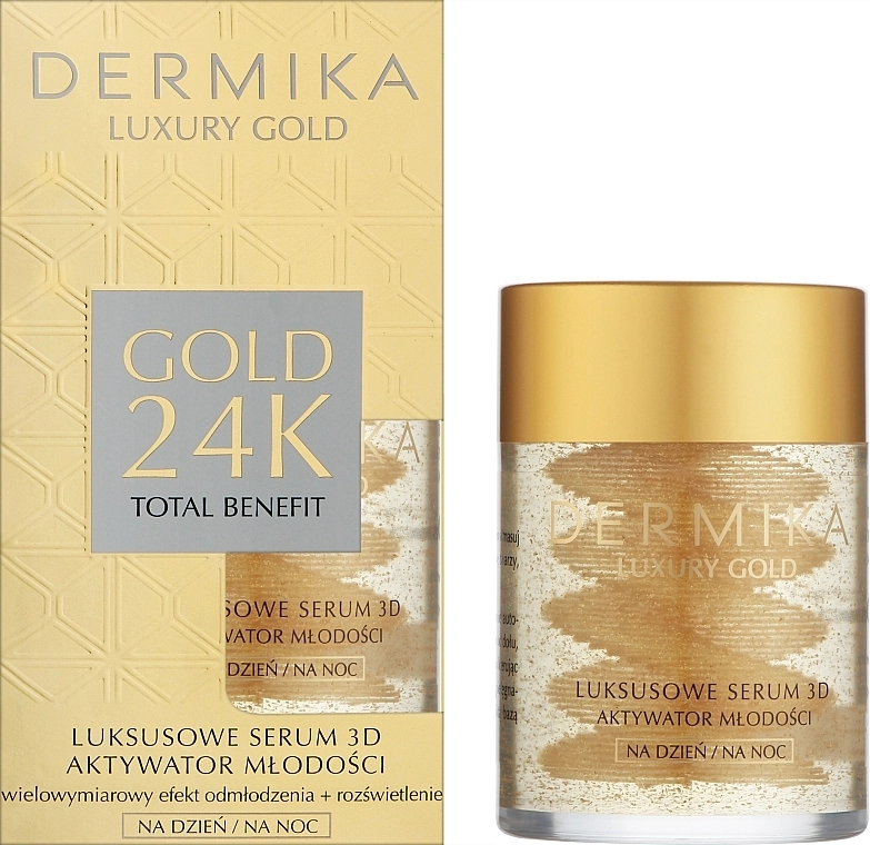 Dermika Омолоджувальна сироватка для обличчя Luxury Gold 24k Total Benefit Serum - фото N2