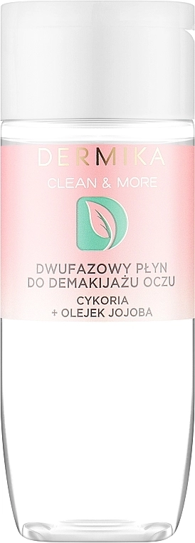 Dermika Clean & More Двухфазное средство для снятия макияжа с глаз цикорий + масло жожоба - фото N1