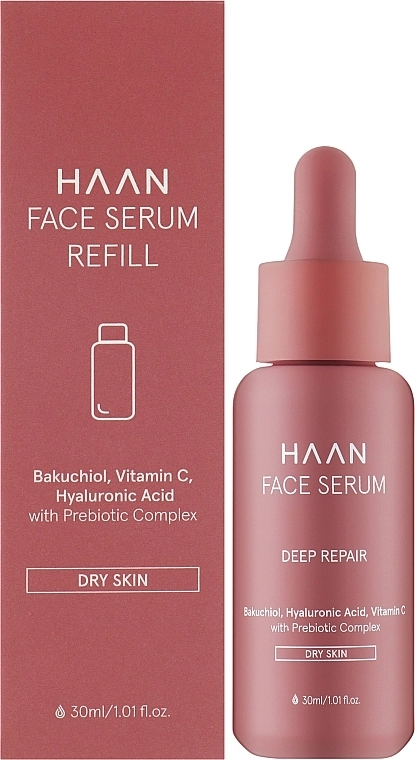 HAAN Восстанавливающая сыворотка с бакучиолом Deep Repair Bakuchiol Face Serum for Dry Skin Refill (сменный блок) - фото N2
