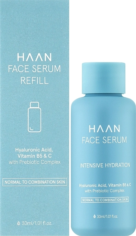 HAAN Зволожувальна сироватка з гіалуроновою кислотою Face Serum Intensive Hydration for Normal to Combination Skin Refill (змінний блок) - фото N2