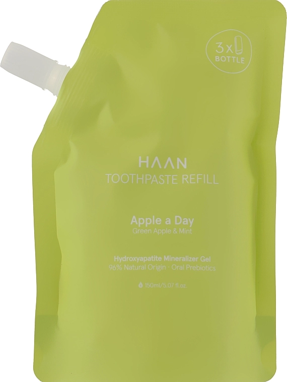 HAAN Зубная паста "Зеленое яблоко и мята" Apple A Day Green Apple & Mint Refill (сменный блок) - фото N1