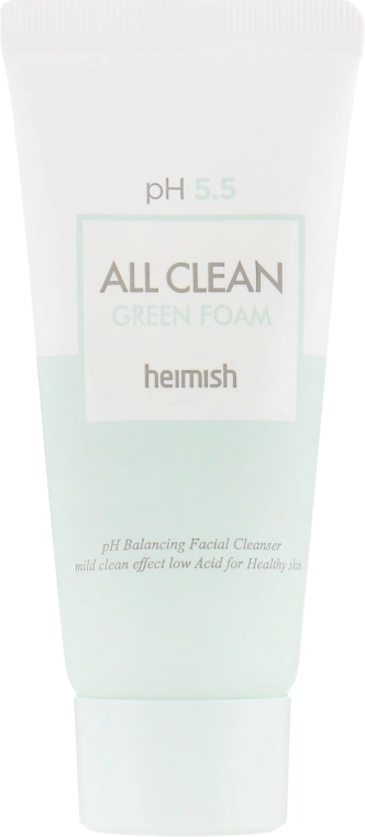 Heimish Очищувальна пінка для обличчя All Clean Green Foam pH 5.5 (міні) - фото N1