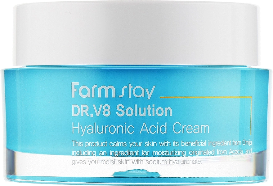 FarmStay Крем для лица с гиалуроновой кислотой от морщин с осветляющим действием DR.V8 Solution Hyaluronic Acid Cream - фото N1