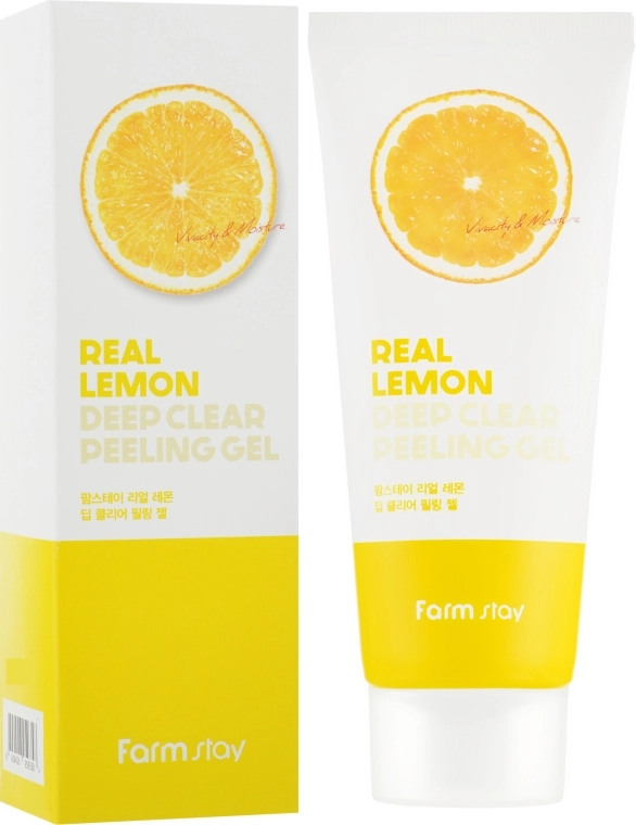 FarmStay Глибоко очищувальний пілінг-гель для обличчя Real Lemon Deep Clear Peeling Gel - фото N1