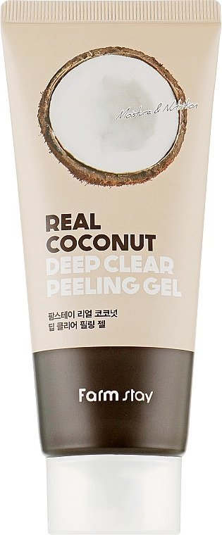 FarmStay Пилинг-скатка с кокосовым маслом Real Coconut Deep Clear Peeling Gel - фото N1