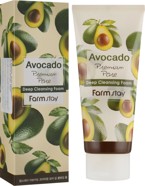 FarmStay Пенка для лица Avocado Premium Pore Deep Cleansing Foam, 180ml - фото N1