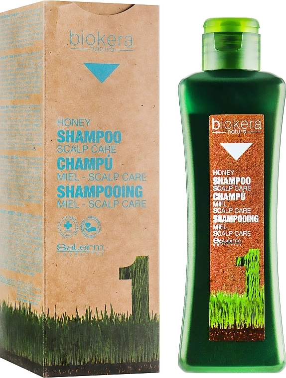 Salerm УЦІНКА Медовий шампунь для чутливої шкіри голови Biokera Honey Shampoo Scalp Care * - фото N1