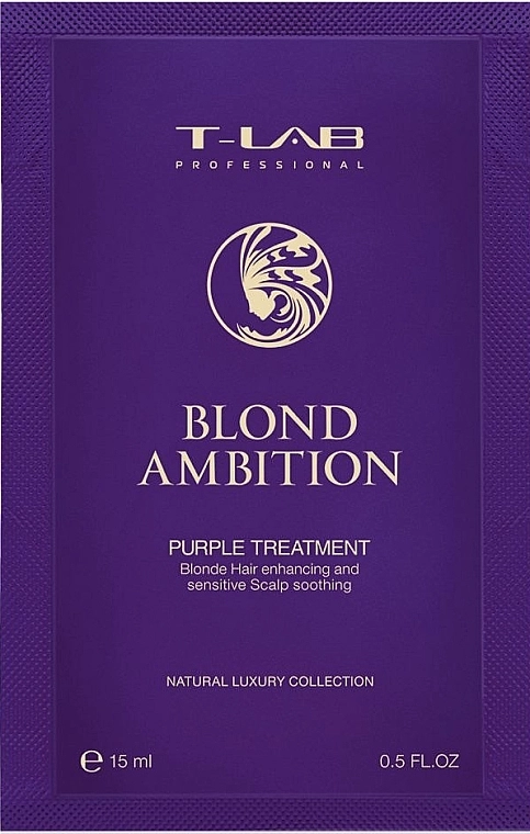 T-LAB Professional Кондиціонер для корекції кольору та живлення волосся Blond Ambition Purple Treatment (пробник) - фото N1