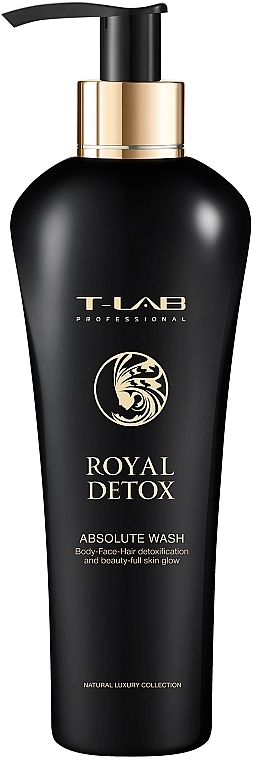 T-LAB Professional Шампунь-гель для абсолютной детоксикации волос и тела Royal Detox Absolute Wash - фото N1