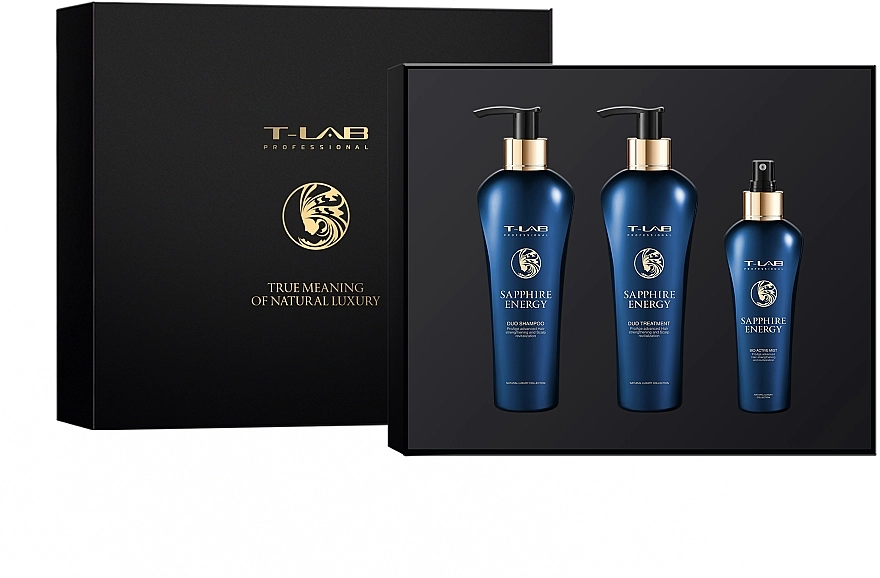 T-LAB Professional Набір Sapphire Energy Ritual (shmp/300ml + cond/300ml + h/mist/150ml) - фото N1