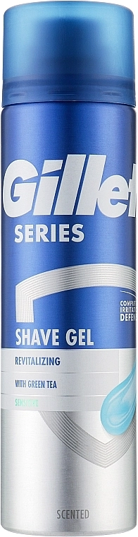 Гель для бритья ревитализирующий с зеленым чаем - Gillette Series Revitalizing Shave Gel With Green Tea, 200ml - фото N2