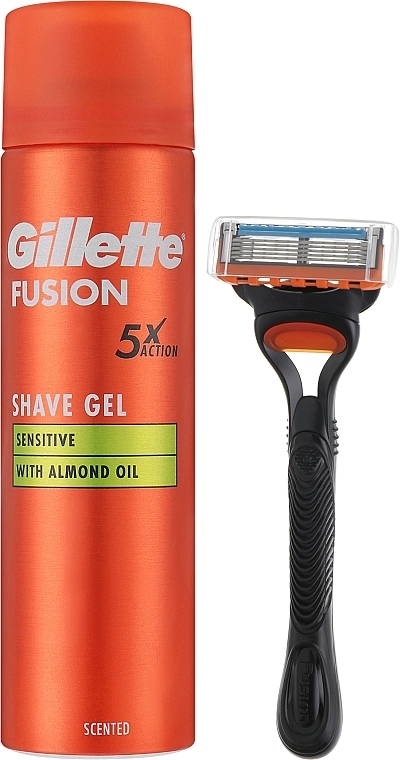 Gillette Набір Gillete Fusion 5 (sh/gel/200ml + razor/1pcs) - фото N2