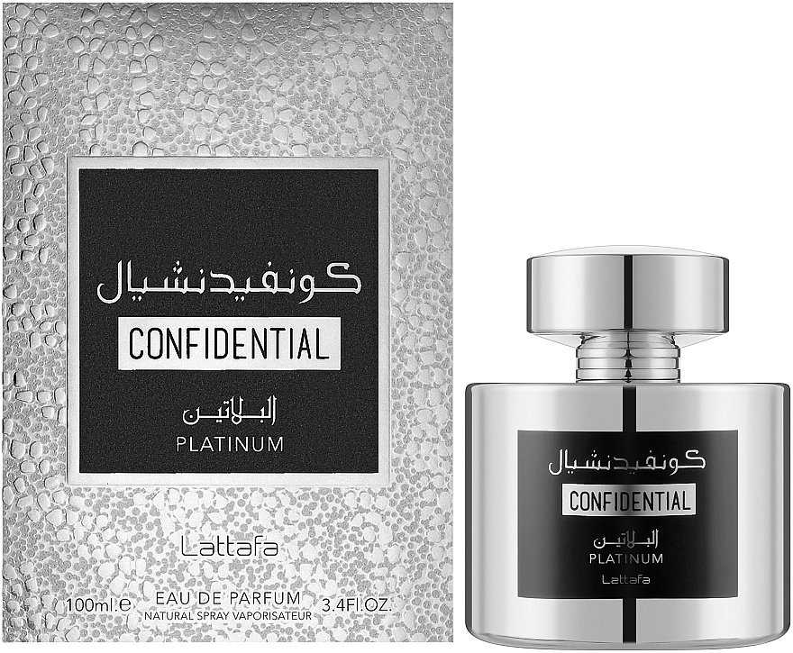 Парфюмированная вода - Lattafa Perfumes Confidential Platinum, 100 мл - фото N2