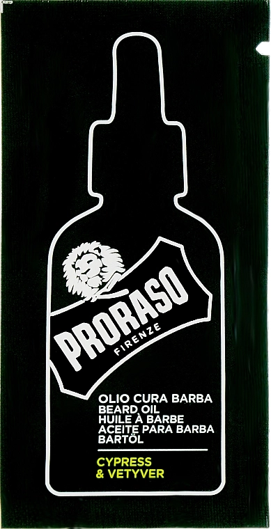 Proraso Олія для бороди Cypress & Vetyver Beard Oil (пробник) - фото N1