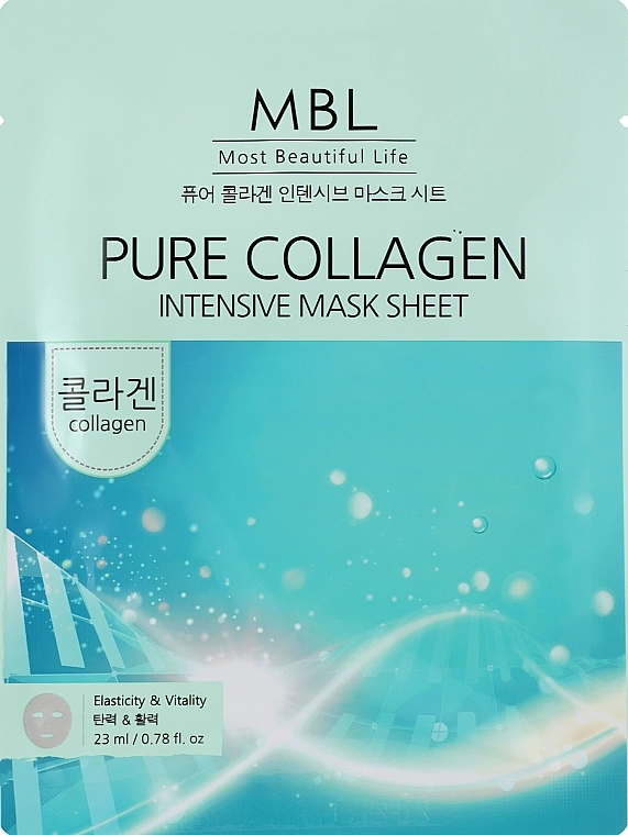 MBL Маска з колагеном для покращення кольору обличчя Pure Collagen Intensive Mask Sheet - фото N1
