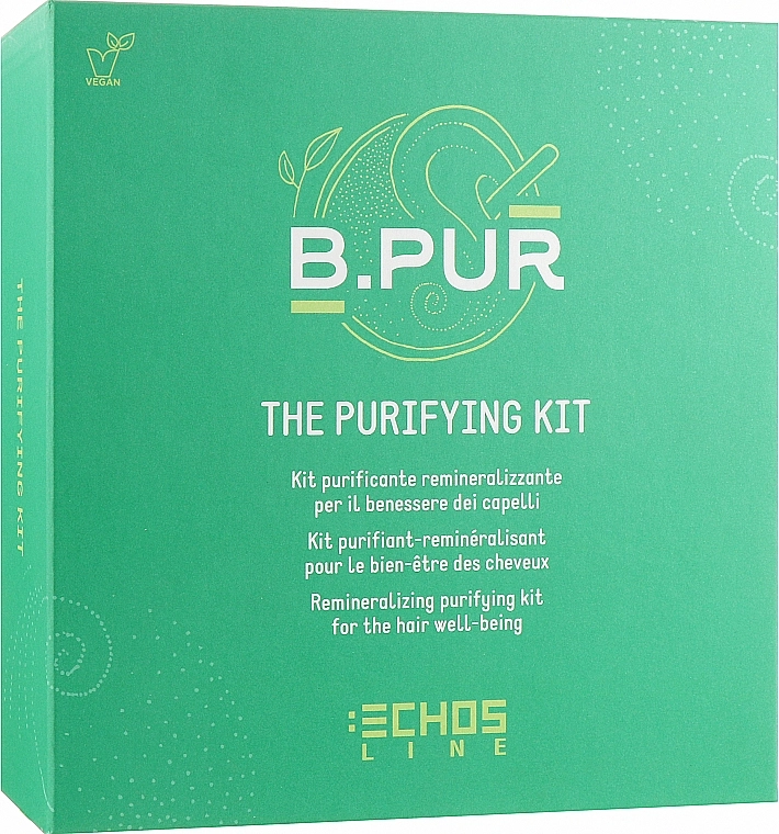 Echosline Набір B. Pur The Purifying Kit (mud/150ml + sch/385ml + h/mask/250ml + glove/1pcs) - фото N1