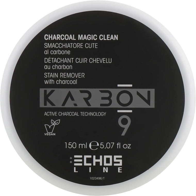 Echosline Крем для видалення фарби зі шкіри голови з активованим вугіллям Karbon 9 Charcoal Magic Clean - фото N1