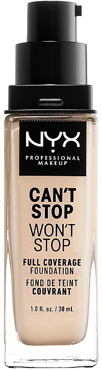 NYX Professional Makeup Can't Stop Won't Stop Full Coverage Foundation Стойкая тональная основа для лица - фото N4