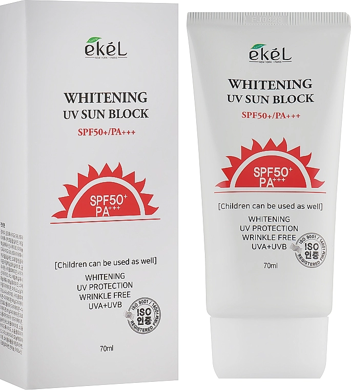 Ekel Сонцезахисний крем з відбілюючим ефектом SPF 50 + / PA +++ Whitening UV Sun Block - фото N2