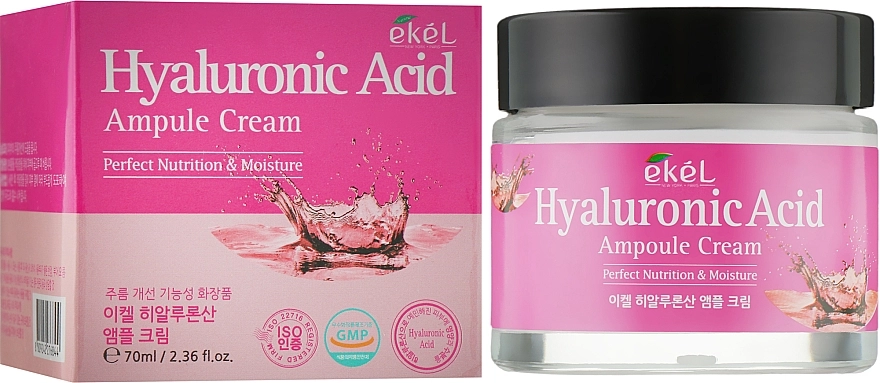 Ekel Ампульний крем для обличчя з гіалуроновою кислотою Hyaluronic Acid Ampule Cream - фото N1