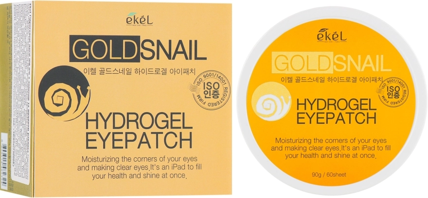 Ekel Гидрогелевые патчи под глаза с золотом и муцином улитки Ample Hydrogel Eyepatch - фото N1