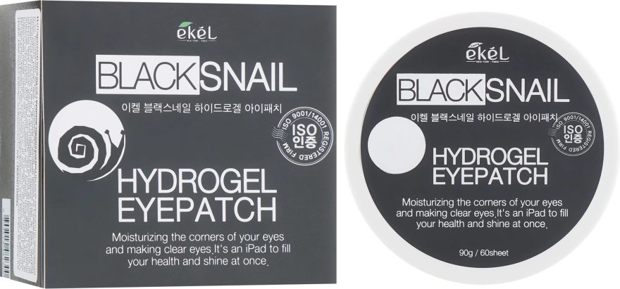 Ekel Гідрогелеві патчі під очі з муцином чорного равлика Ample Hydrogel Eyepatch - фото N1