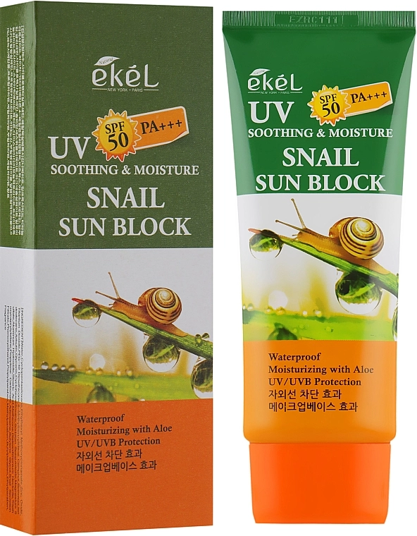 Ekel Солнцезащитный крем с муцином улитки UV Snail Sun Block - фото N1