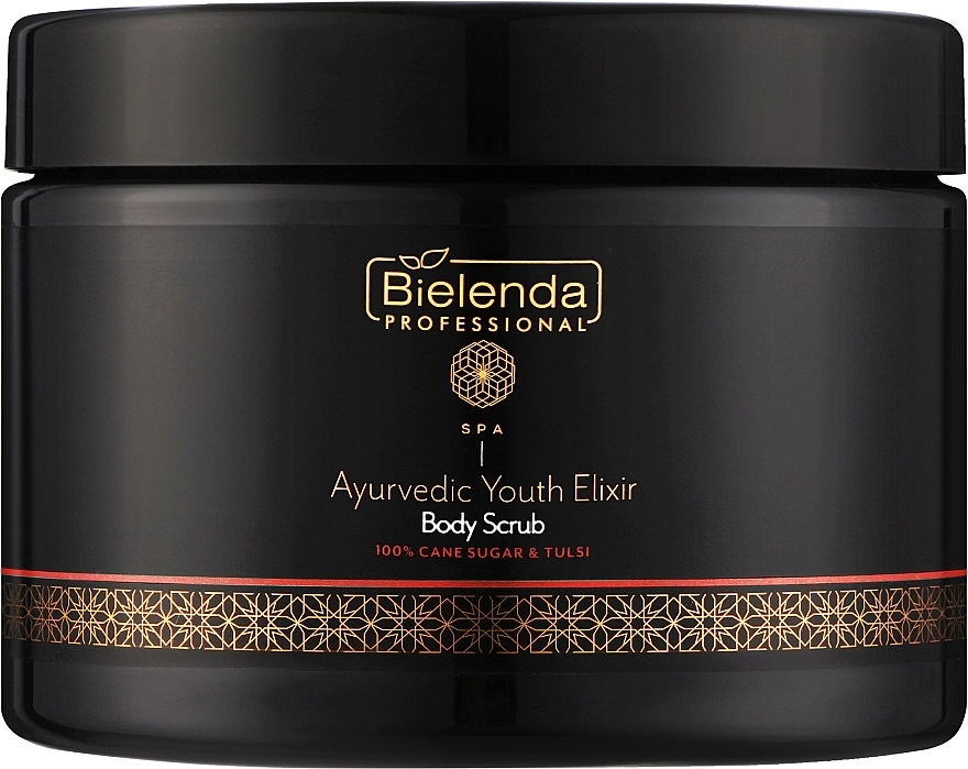 Bielenda Professional Скраб для тела, для упругости кожи с тростниковым сахаром Ayurvedic Youth Elixir Body Scrub With Cane Sugar& Tulsi - фото N1