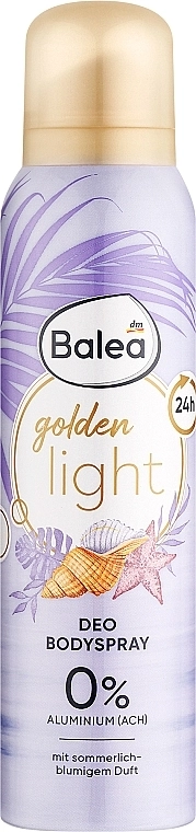 Balea Дезодорант-спрей для тела Golden Light Deo Body Spray - фото N1
