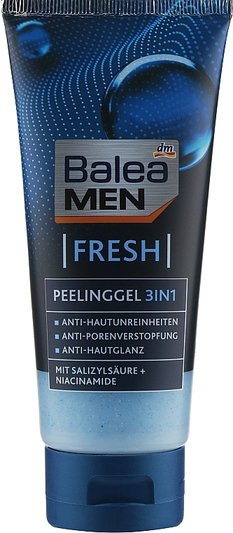 Balea Гель-пилинг 3в1 Men Fresh Peeling Gel - фото N1