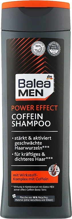 Balea Мужской шампунь для волос Men Power Effect Coffein Shampoo - фото N1