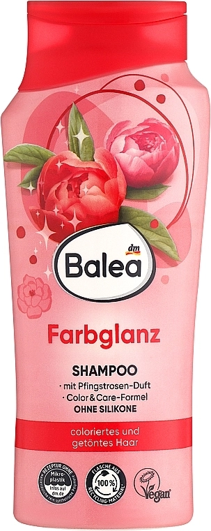 Balea Шампунь для фарбованого волосся з ароматом півонії Shampoo - фото N1