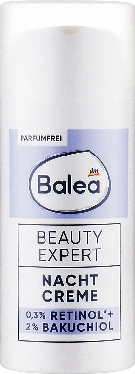 Balea Ночной крем для лица с 0,3% ретинолом и 2% бакучиолом Beauty Expert - фото N1