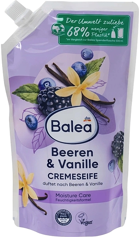 Balea Рідке крем-мило з ароматом ягід і ванілі (дой-пак) - фото N1