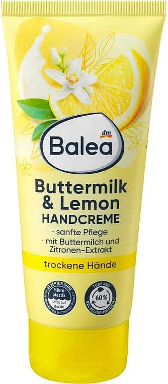 Balea Крем для рук з лимонною олією Hand Creme Buttermilk & Lemon - фото N1