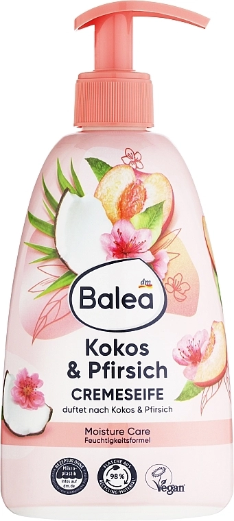 Balea Рідке крем-мило для рук "Kokos & Pfirsich" Cream-Soap - фото N1