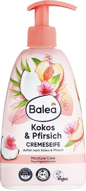 Balea Жидкое крем-мыло для рук "Kokos & Pfirsich" Cream-Soap - фото N1