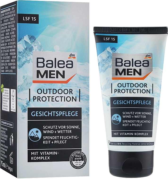 Balea Захисний крем для обличчя Men Outdoor Protection Cream SPF 15 - фото N2