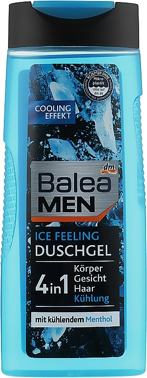 Balea Гель-шампунь для душа 4 в 1 Men Shower Gel Ice Feeling - фото N1
