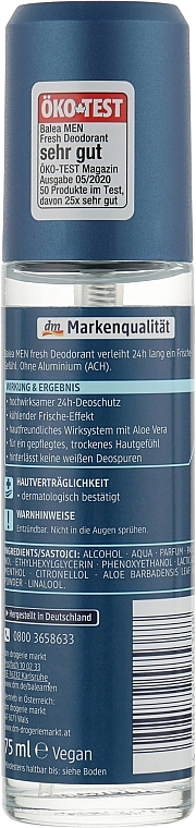 Balea Дезодорант-спрей для чоловіків Men Fresh Deodorant - фото N2