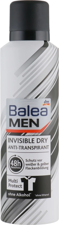 Balea Дезодорант-спрей антиперспирант "Невидимый" Men Invisible Dry Anti-Transpirant Deodorant - фото N2