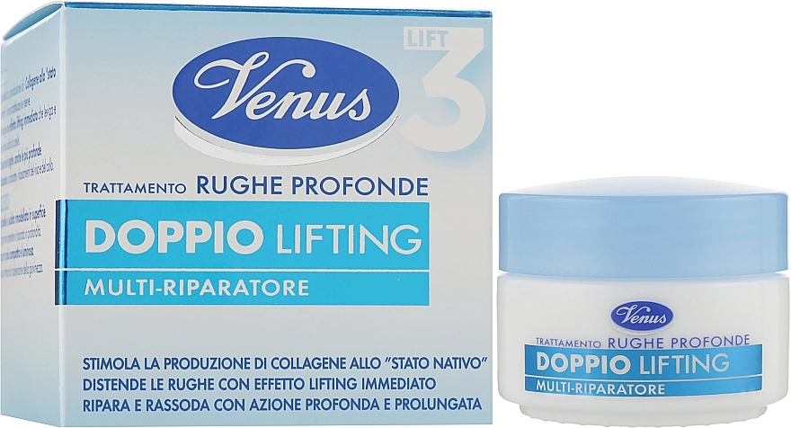 Venus Cosmetic Дневной крем против глубоких морщин, двойной лифтинг для лица Venus Lifting Doppio Cream - фото N2