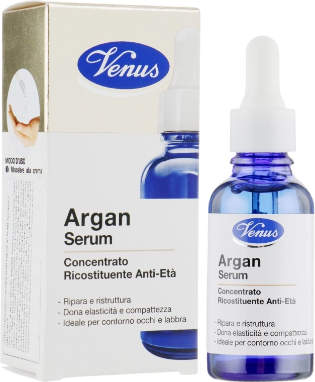 Venus Cosmetic Антивозрастной восстанавливающий концентрат для лица с аргановой сывороткой Venus Argan Serum - фото N1