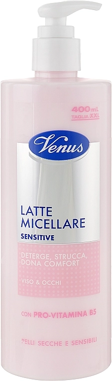 Venus Cosmetic Міцелярне молочко для чутливої шкіри обличчя й очей Venus Latte Micellare Sensitive - фото N1