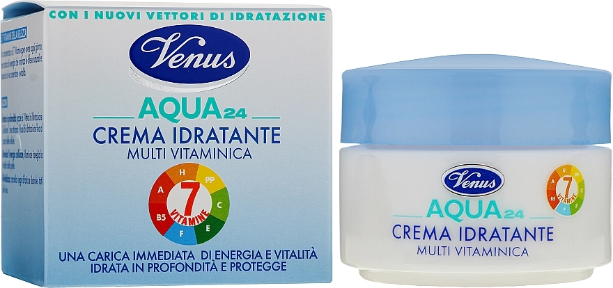 Venus Cosmetic Активний зволожувальний крем для обличчя "Мультивітамін" Venus Aqua 24 Moisturizing Multivitamin Face Cream - фото N2