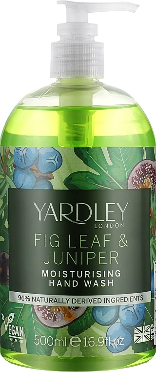 Yardley Засіб для миття рук "Fig Leaf & Juniper" Fig Leaf & Juniper Moisturising Hand Wash - фото N1