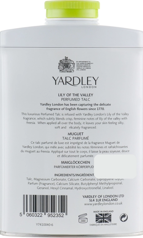 Yardley Парфюмированный тальк Lily Of The Valle Perfumed Talc - фото N4